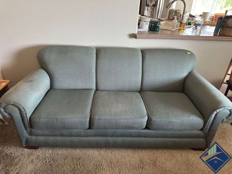 Coil Core Blue 3 Seater Couch