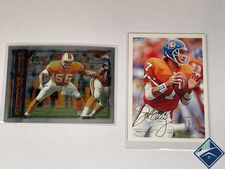 Hardy Nickerson Topps Chrome Card & John Elway Fleer ‘94 Cards
