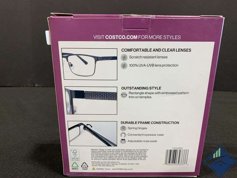 3-Pack Foster Grant Metal +1.50 Reading Glasses *NEW*