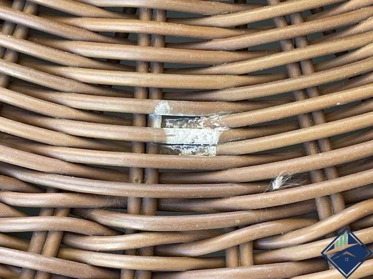 Pottery Barn Side Table with Decorative Rocks