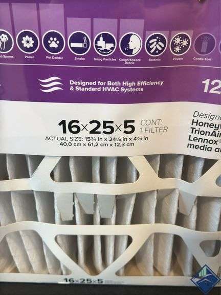 Filtrete 4792735 Filtrete 16x25x5 D Pleated Air Filter, 2 PK Li - Retail: $ 44.99  *NEW*