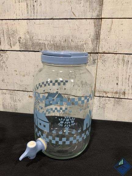 Glass Pitcher, Glass Drink Dispenser & Glass Storage Container