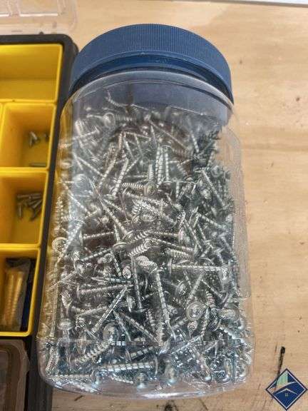 Screw Organizer and Tub of Screws