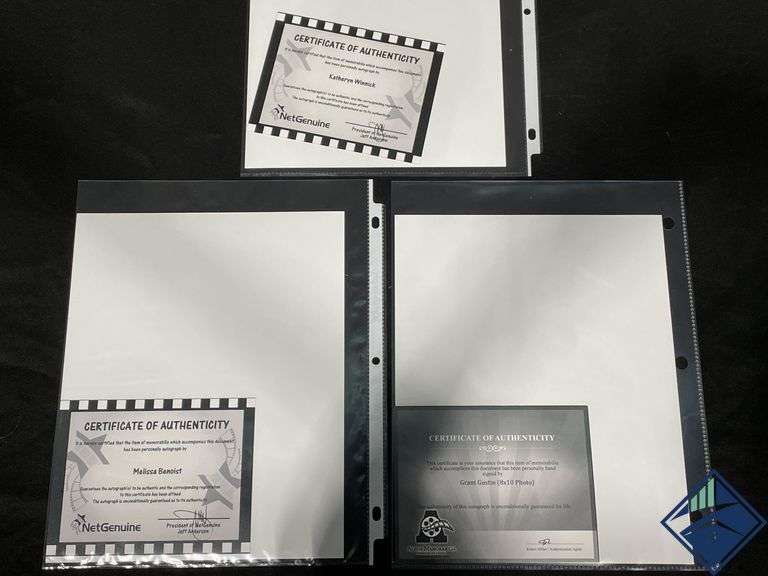 Signed Portraits Melissa Benoist, Grant Gustin & Katheryn Winnick with COA