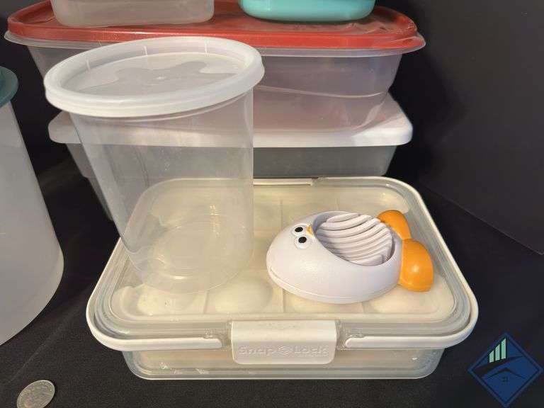 Egg Slicer & Assortment of Food Storage Containers