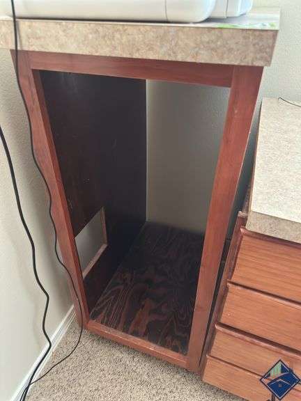 Wooden Side Cabinet Storage *printer not included*