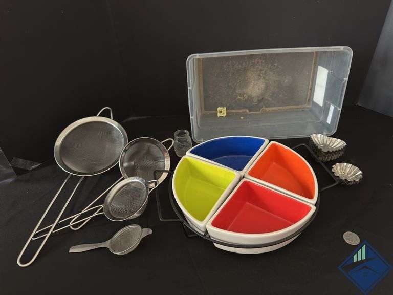Geison Home Food Partition Tray, Sifters & Tins