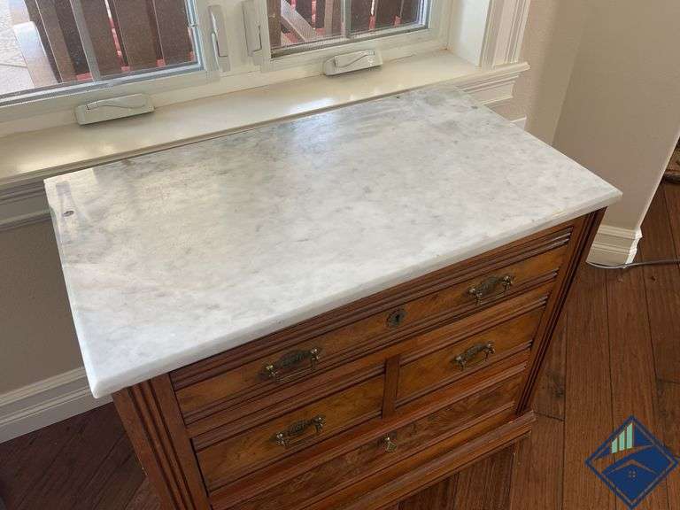 Stone-Topped End Table