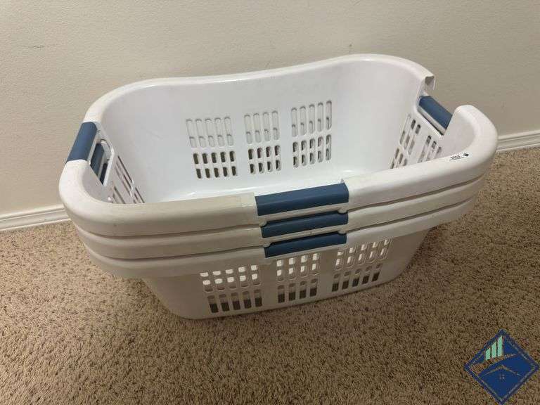 3-Pack Plastic Laundry Bins