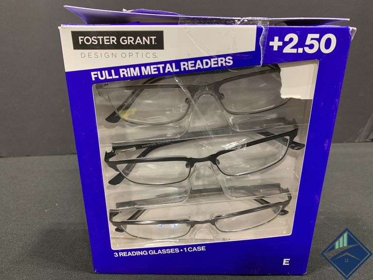 Foster Grant Metal +2.50 Reading Glasses