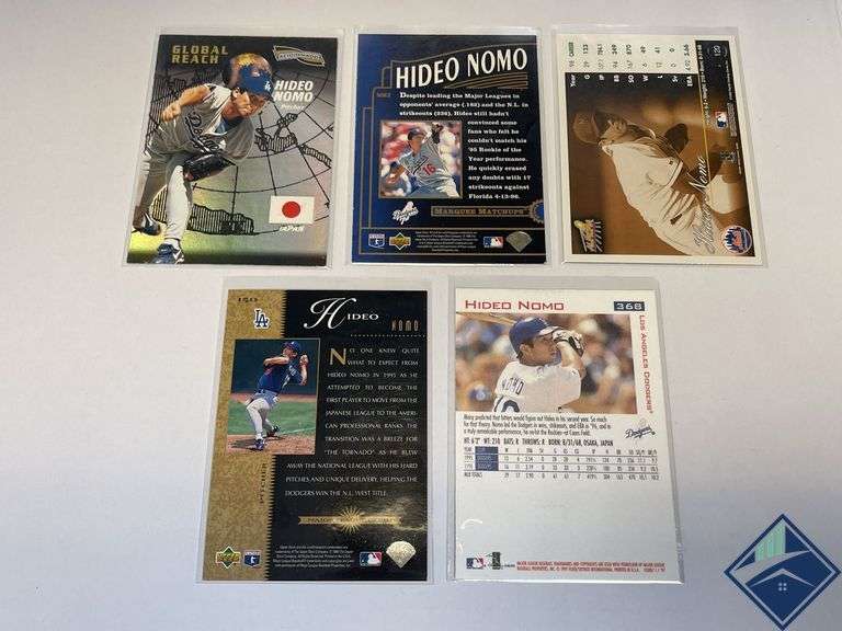 Hideo Nomo Global Reach, Upper Deck, Alirora Cards, etc.