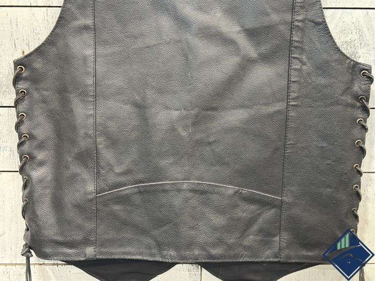 USA Leather Vest, Size L