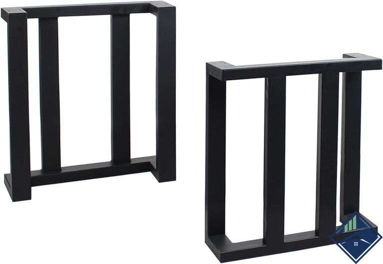 Table Legs, DIY Iron Bench Legs Height 15.7" x Width 17.7”, 2 Pcs Table Legs,DIY Iron Bench Legs Hei