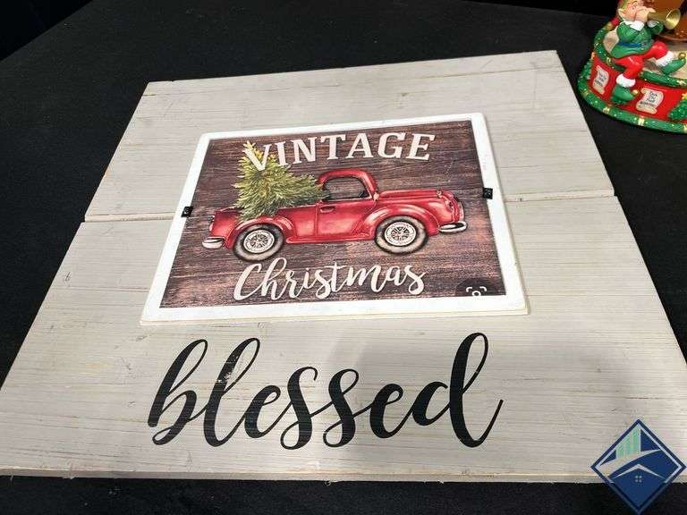 Vintage Coca Cola Christmas Sign & Misc. Christmas Decor