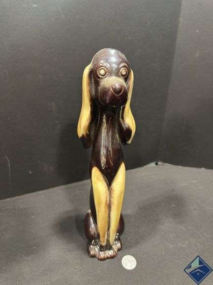Ceramic Dog Figurine, Victorian Lady, and Sailor Boy Planter
