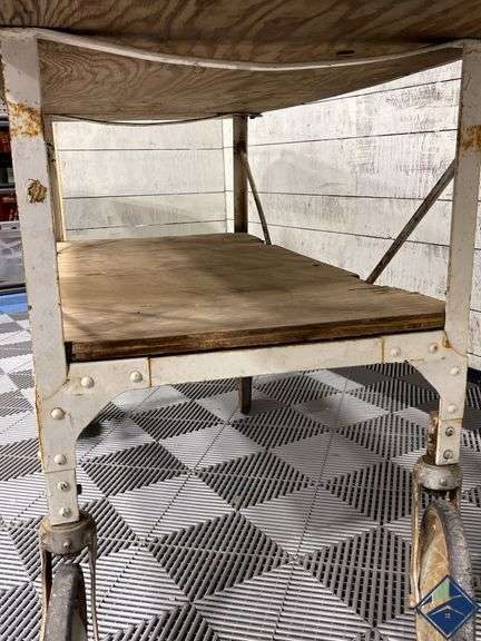 Rustic Gardening Workbench on Wheels