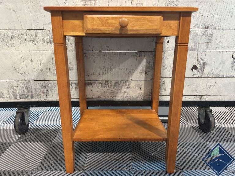 Wooden Side Table with Drawer