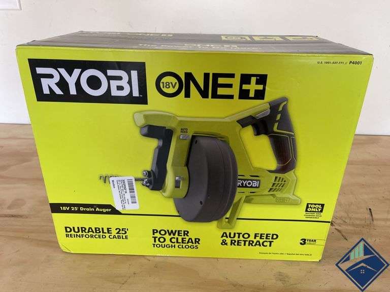 Ryobi One+ 18V 25’ Drain Auger