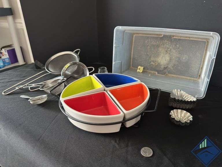 Geison Home Food Partition Tray, Sifters & Tins