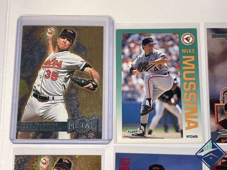 Mike Mussina 1996 Metal Universe, Topps Stadium Club, Donruss Cards, etc.
