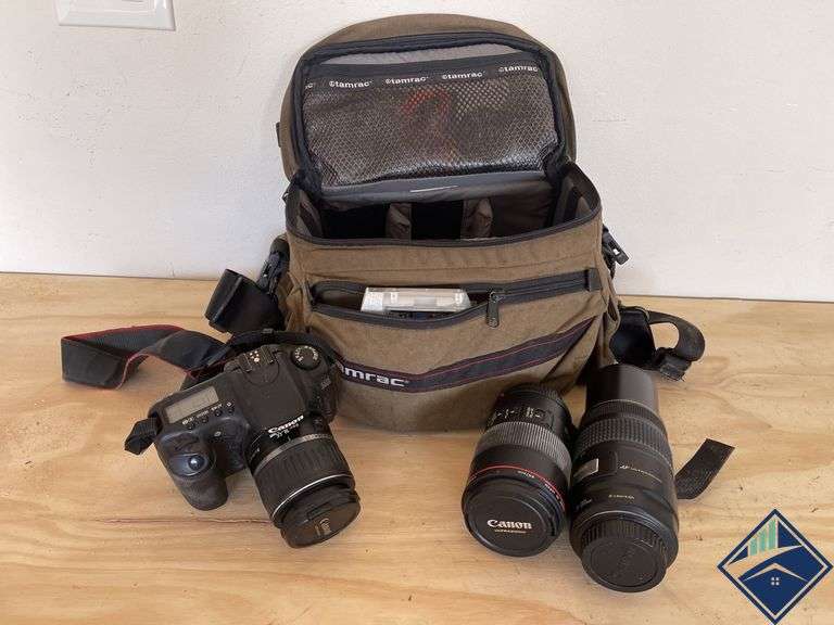 Canon EOS 20D, Lens, and Case