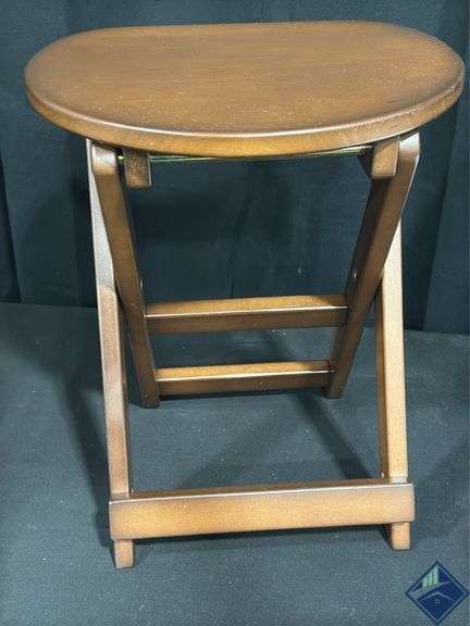 Brown Folding Stool   - Like New