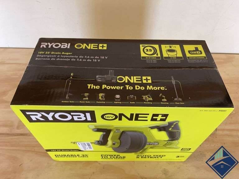 Ryobi One+ 18V 25’ Drain Auger