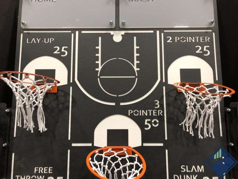 Archtwain All-Star 5 Basketball Hoops Game and Metal Basketball Player Wall Decor
