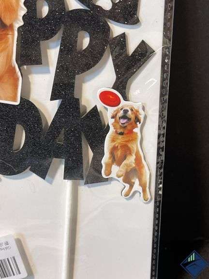 Happy Birthday Dog Themed Cake Topper - NEW