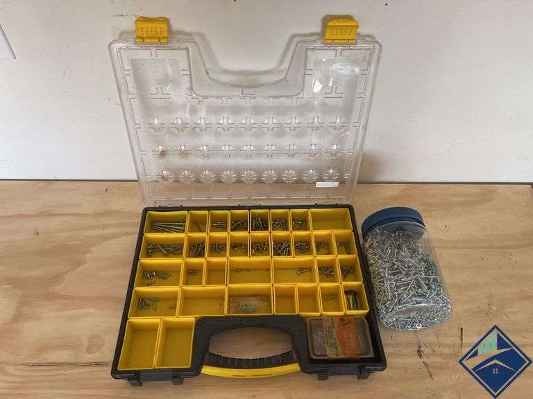 Screw Organizer and Tub of Screws