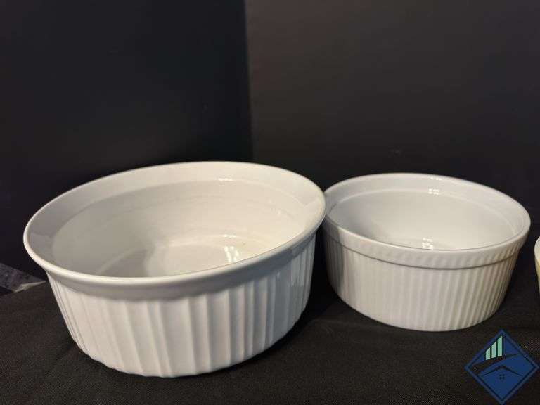 Pyrex Pie Dishes and Bowl & Cordon Bleu Ramekins