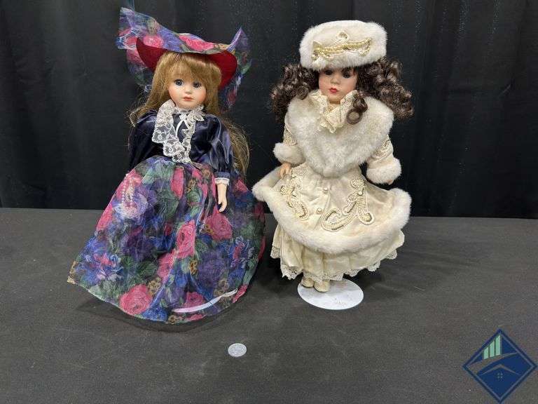 Vintage Brass Key Inc Porcelain Dolls