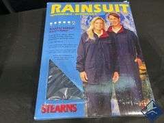 Rain Suit, Aluminum Can Crusher, & American Tourist Bag