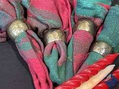 Vintage Candles, Flatware & Napkin Rings