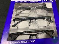 Foster Grant Metal +2.50 Reading Glasses