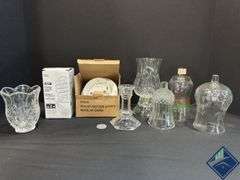 Vintage Hurricane Votives, Solar Gutter Light, etc.