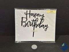 Black Acrylic “Happy Birthday” Cake Topper *NEW*