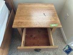Castle Mfg. Wood Side Table with Drawers