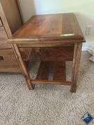 Wooden Side Table with Drawer
