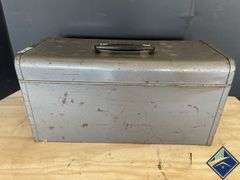 Vintage Craftsman Portable Metal Tool Box, Hole Saw Bits, etc.