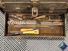 Tool Box with Vintage Tools