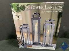 3 Pack LED Candle Tower Lanterns
