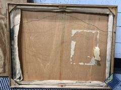 Vintage Framed Asian Canvas Art