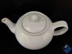Porcelain Teapot, Cream Pitcher and Covered Butter Dish
