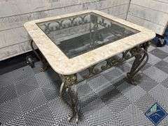 Marble and Glass Coffee Table