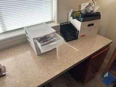 Faux Marble & Wood Desk *desk only*