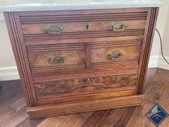 Stone-Topped End Table