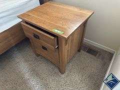 Castle Mfg. Wood Side Table with Drawers