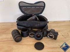 Sigma SA-300 Camera, Lens, and Case
