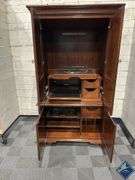 Wooden Entertainment Stand with Shelves